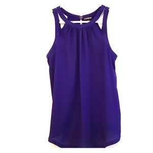 Purple sleeveless top from Express